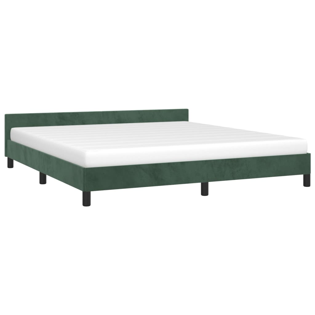 Bedframe zonder matras 180x200 cm fluweel donkergroen is nu te koop bij PeponiXL, paradijselijk wonen!
