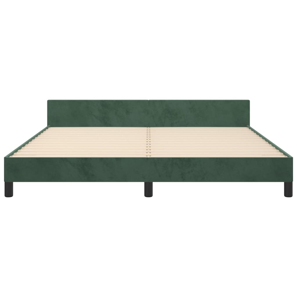 Bedframe zonder matras 180x200 cm fluweel donkergroen is nu te koop bij PeponiXL, paradijselijk wonen!