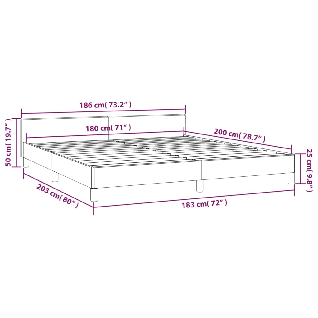 Bedframe zonder matras 180x200 cm fluweel donkergroen is nu te koop bij PeponiXL, paradijselijk wonen!