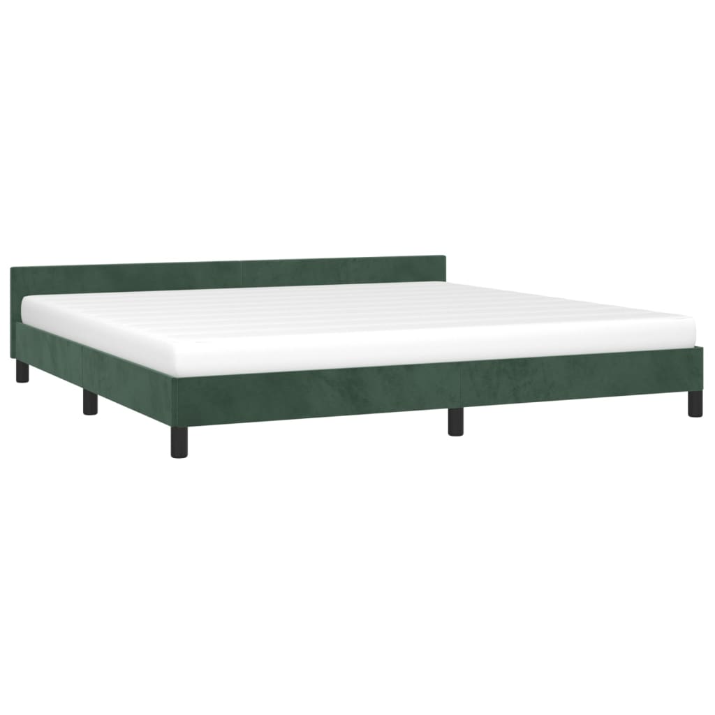 Bedframe zonder matras 200x200 cm fluweel donkergroen is nu te koop bij PeponiXL, paradijselijk wonen!