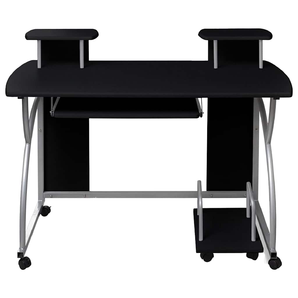 Computerbureau 110x52x88,5 cm bewerkt hout zwart is nu te koop bij PeponiXL, paradijselijk wonen!
