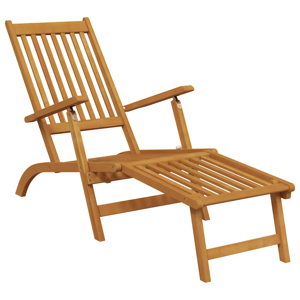 Terrasstoel met voetensteun en tafel massief acaciahout is nu te koop bij PeponiXL, paradijselijk wonen!