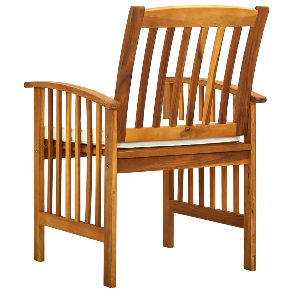 Tuinstoelen 4 stuks met kussens, massief acaciahout is nu te koop bij PeponiXL, paradijselijk wonen!