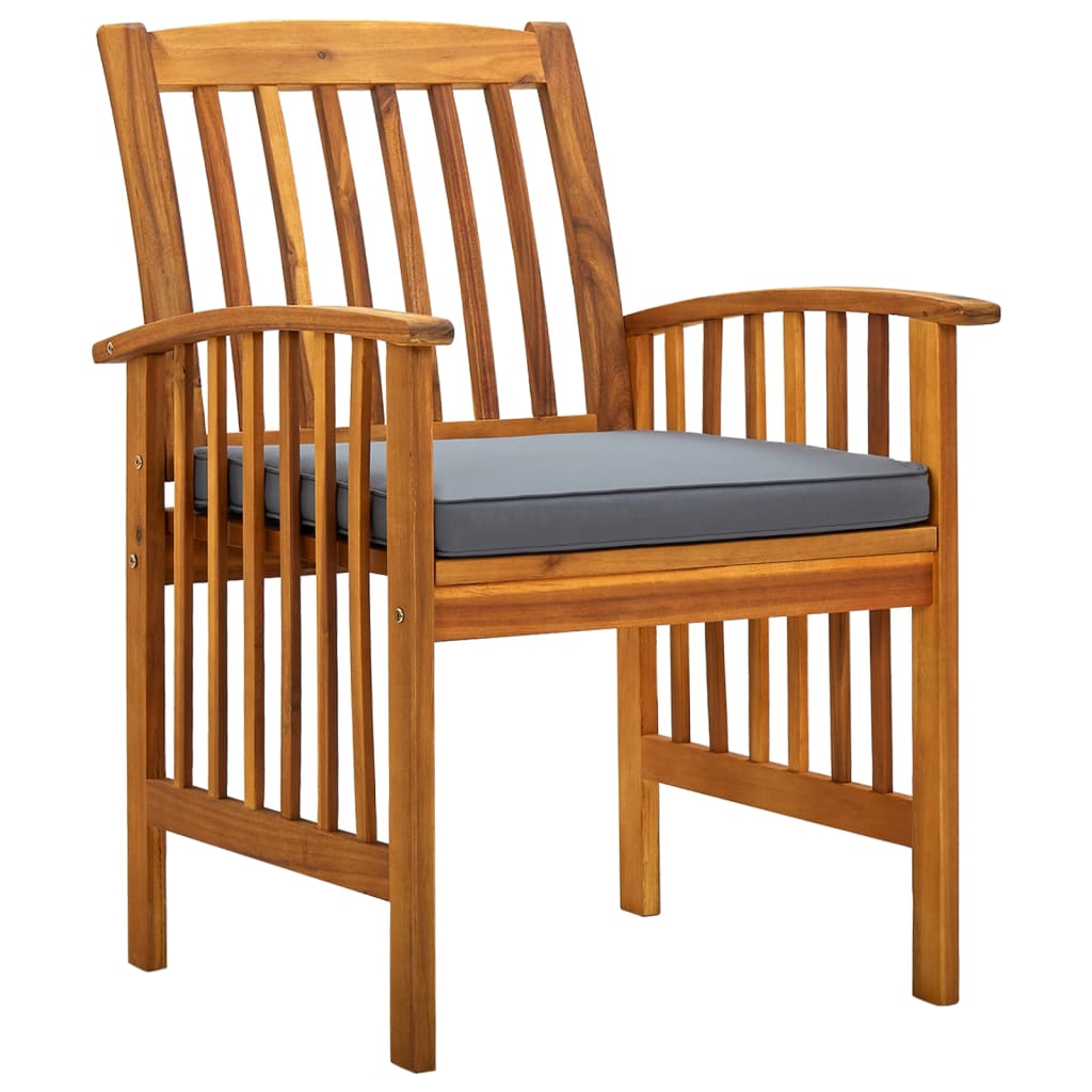 Tuinstoelen 4 stuks met kussens, massief acaciahout is nu te koop bij PeponiXL, paradijselijk wonen!