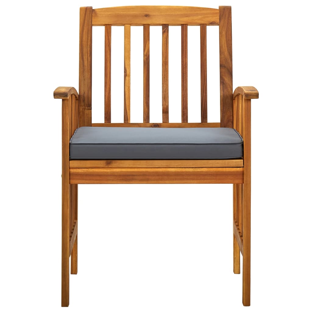 Tuinstoelen 4 stuks met kussens, massief acaciahout is nu te koop bij PeponiXL, paradijselijk wonen!