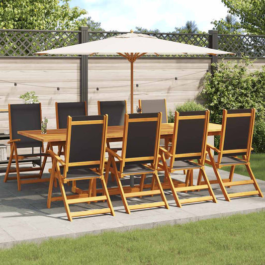 Tuinstoelen inklapbaar 8 st massief acaciahout en textileen is nu te koop bij PeponiXL, paradijselijk wonen!