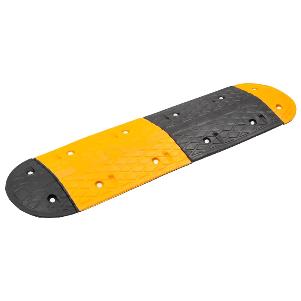 Verkeersdrempel 129x32,5x4 rubber geel en zwart is nu te koop bij PeponiXL, paradijselijk wonen!
