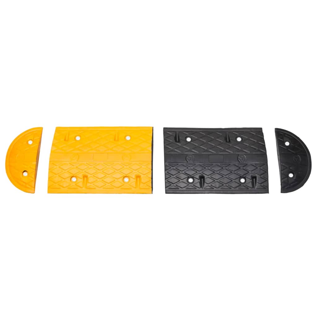 Verkeersdrempel 129x32,5x4 rubber geel en zwart is nu te koop bij PeponiXL, paradijselijk wonen!