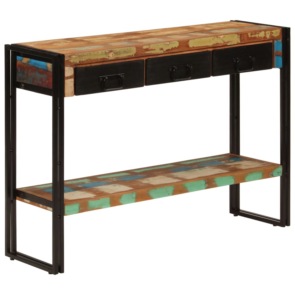 Wandtafel 110x30x76 cm massief gerecycled hout is nu te koop bij PeponiXL, paradijselijk wonen!