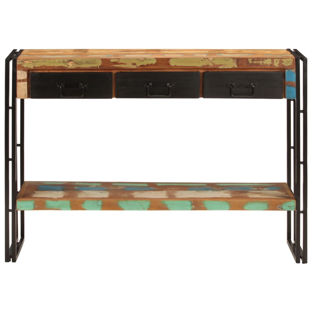 Wandtafel 110x30x76 cm massief gerecycled hout is nu te koop bij PeponiXL, paradijselijk wonen!