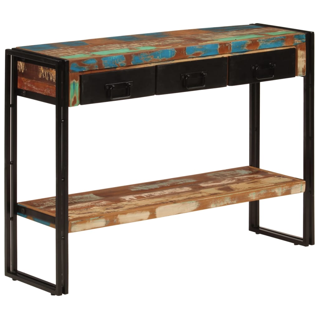 Wandtafel 110x30x76 cm massief gerecycled hout is nu te koop bij PeponiXL, paradijselijk wonen!