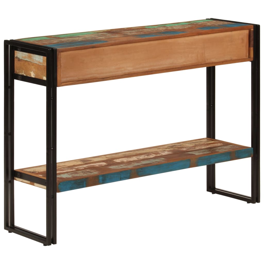 Wandtafel 110x30x76 cm massief gerecycled hout is nu te koop bij PeponiXL, paradijselijk wonen!