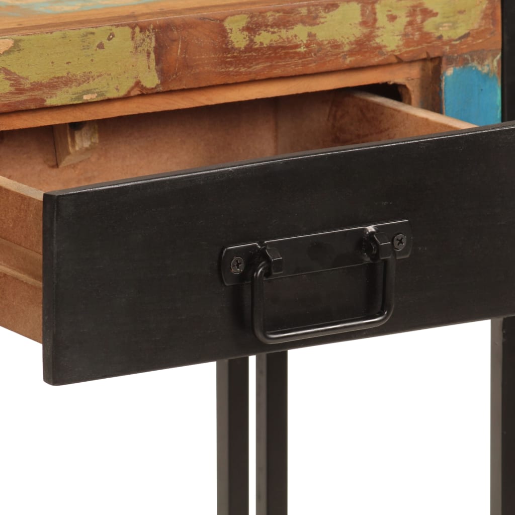 Wandtafel 110x30x76 cm massief gerecycled hout is nu te koop bij PeponiXL, paradijselijk wonen!
