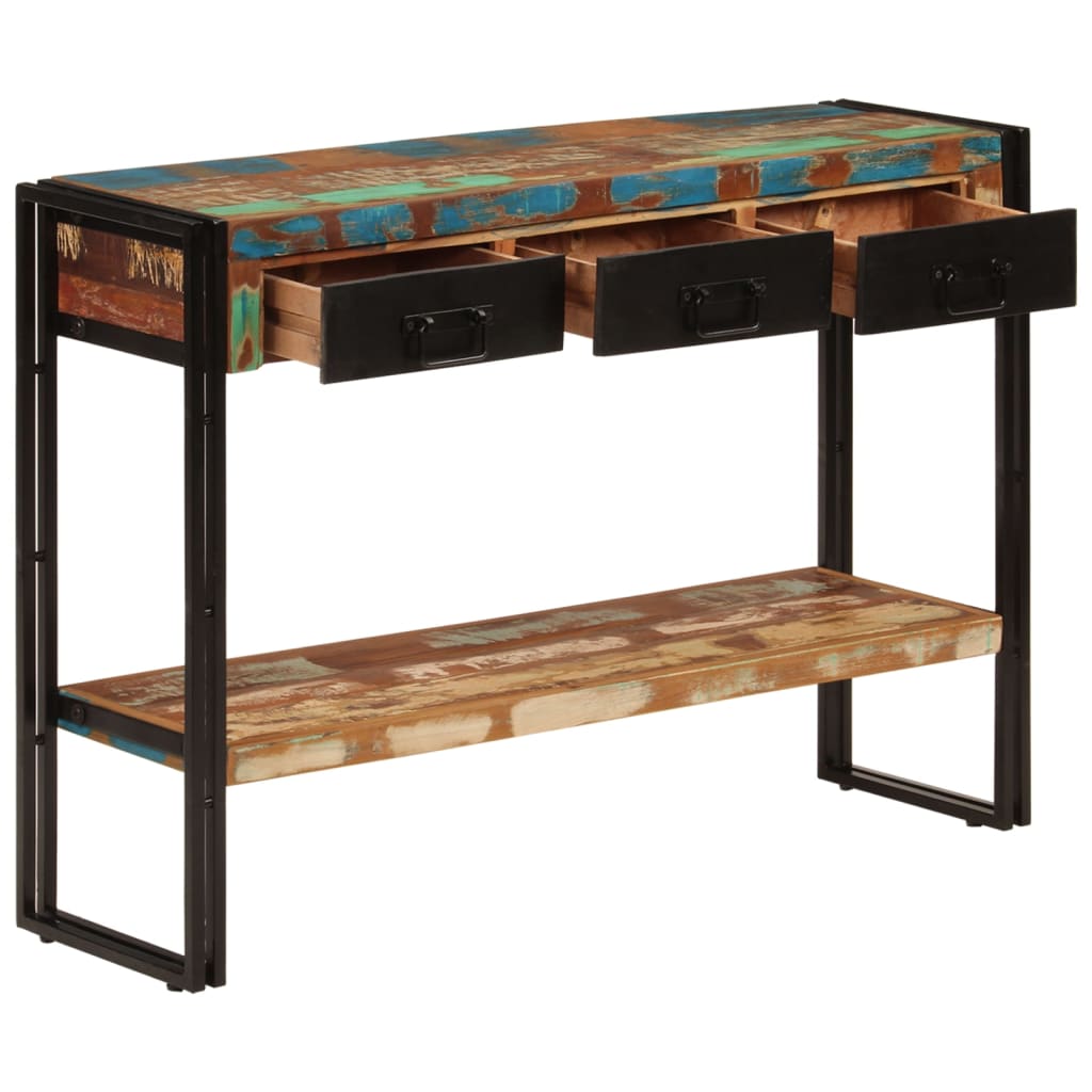 Wandtafel 110x30x76 cm massief gerecycled hout is nu te koop bij PeponiXL, paradijselijk wonen!