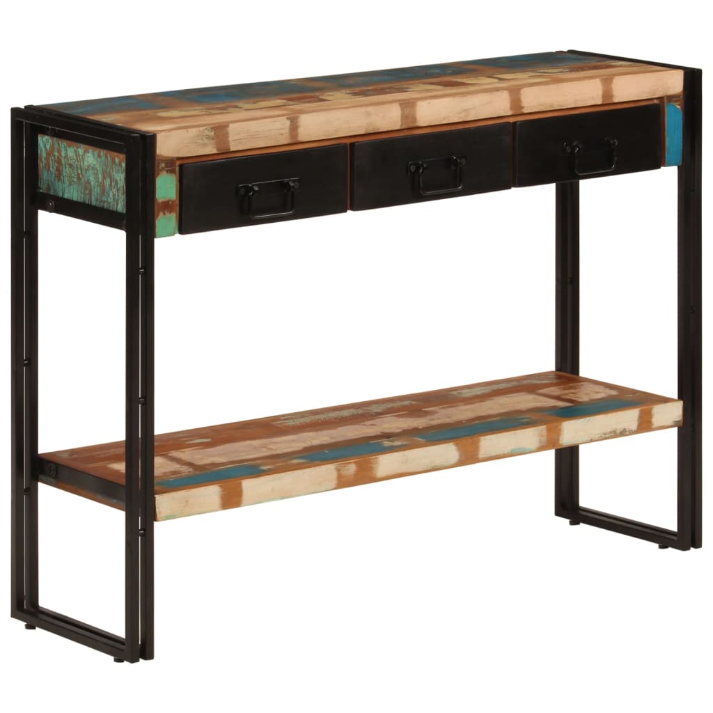 Wandtafel 110x30x76 cm massief gerecycled hout is nu te koop bij PeponiXL, paradijselijk wonen!