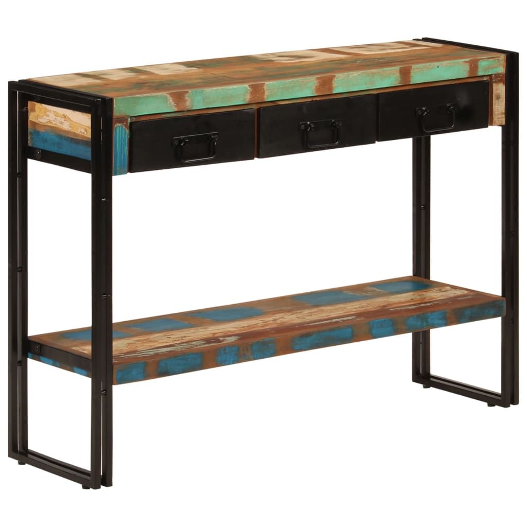 Wandtafel 110x30x76 cm massief gerecycled hout is nu te koop bij PeponiXL, paradijselijk wonen!