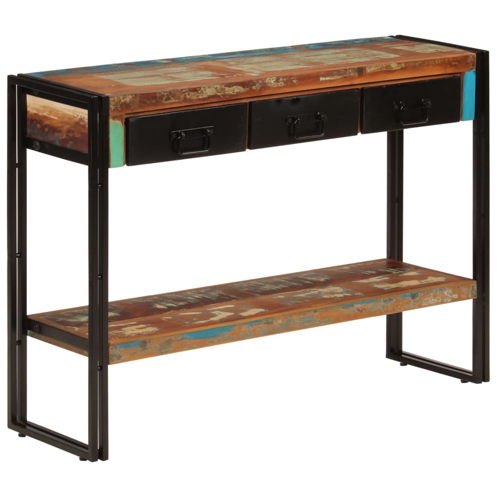 Wandtafel 110x30x76 cm massief gerecycled hout is nu te koop bij PeponiXL, paradijselijk wonen!