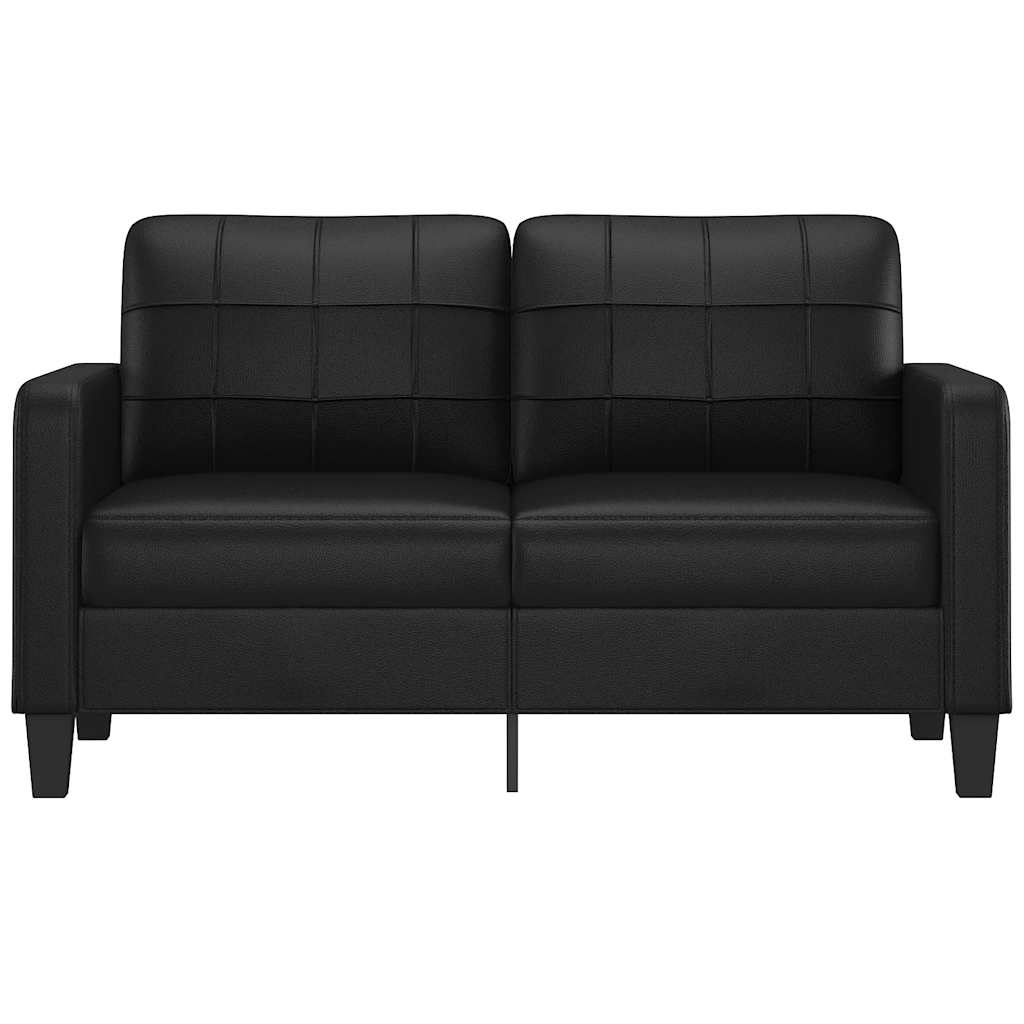 Tweezitsbank 140 cm kunstleer zwart