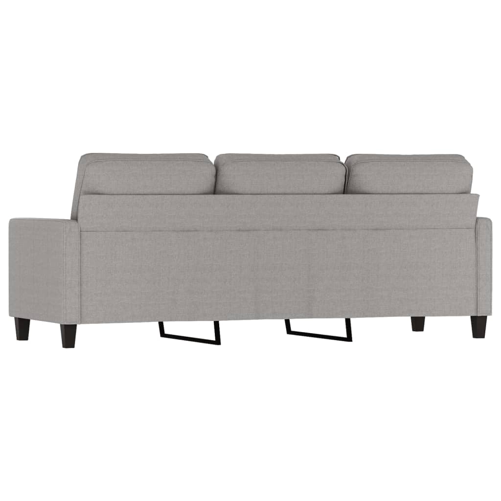 Driezitsbank 180 cm stof lichtgrijs
