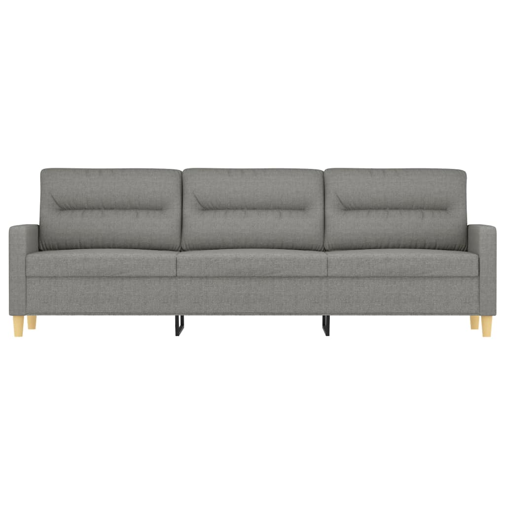 Driezitsbank 210 cm stof donkergrijs