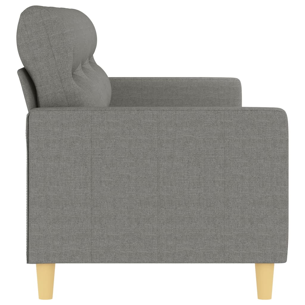 Driezitsbank 210 cm stof donkergrijs