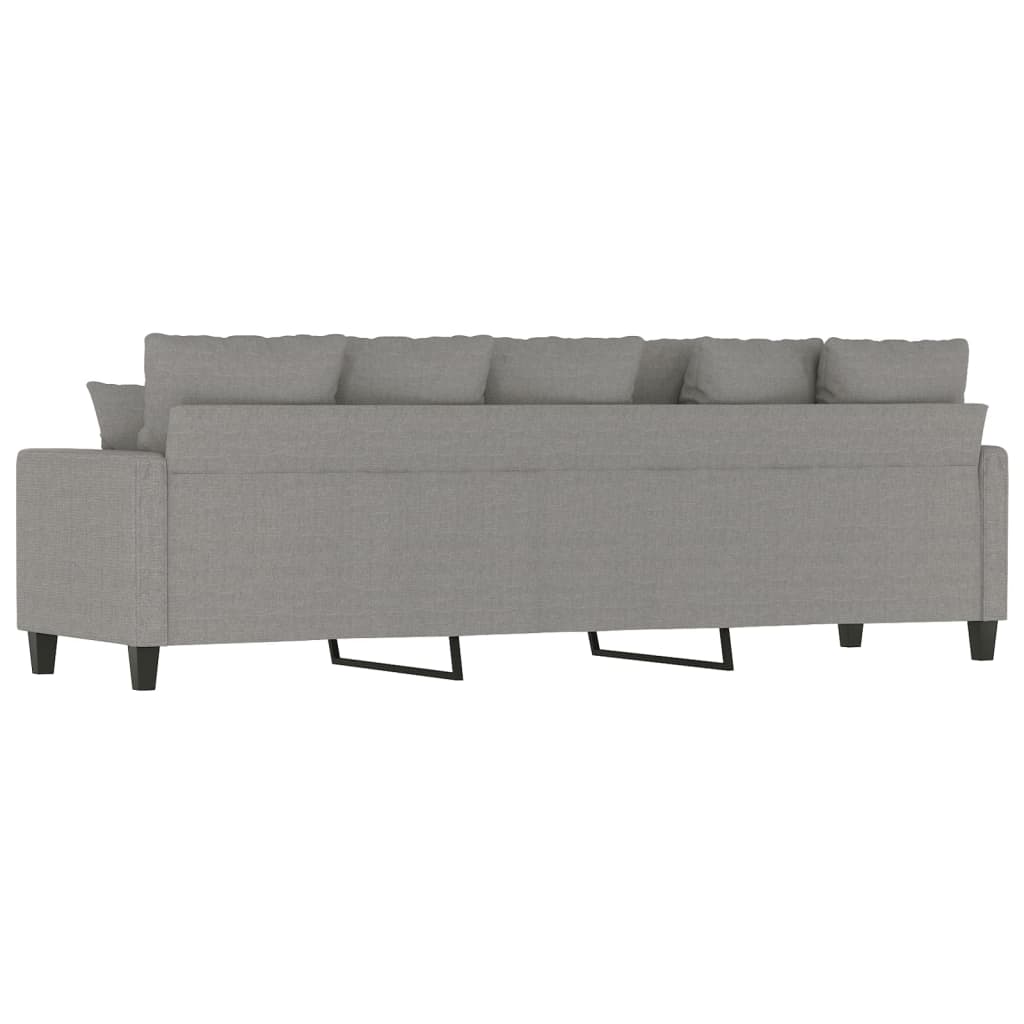 Driezitsbank 210 cm stof lichtgrijs