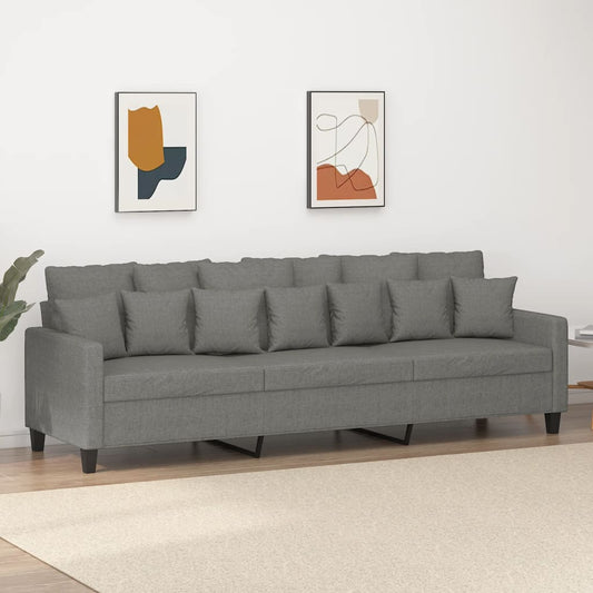 Driezitsbank 210 cm stof donkergrijs is nu te koop bij PeponiXL, paradijselijk wonen!