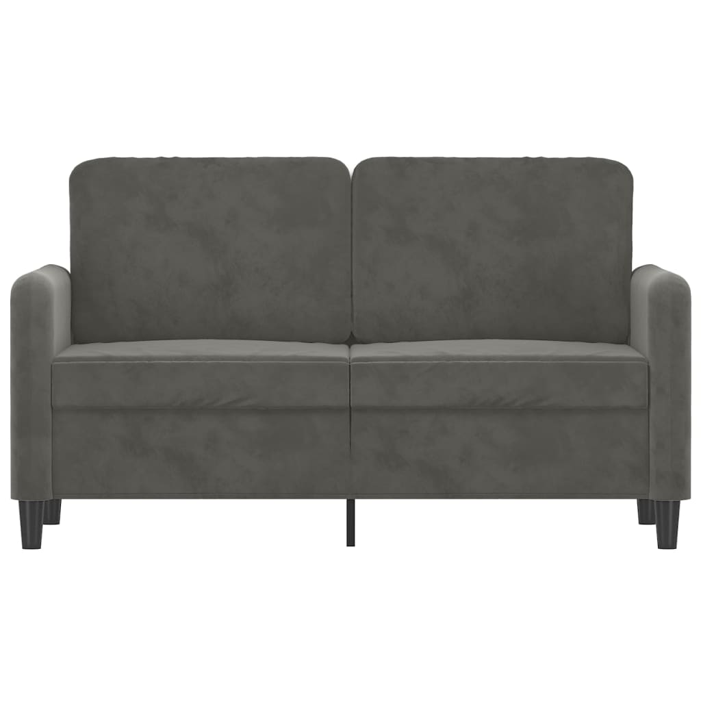 Tweezitsbank 120 cm fluweel donkergrijs