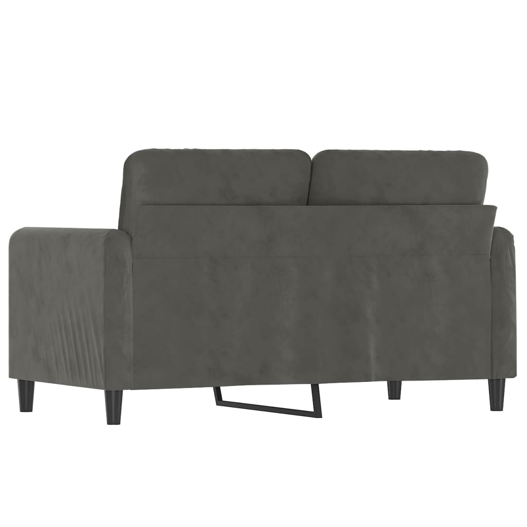 Tweezitsbank 120 cm fluweel donkergrijs