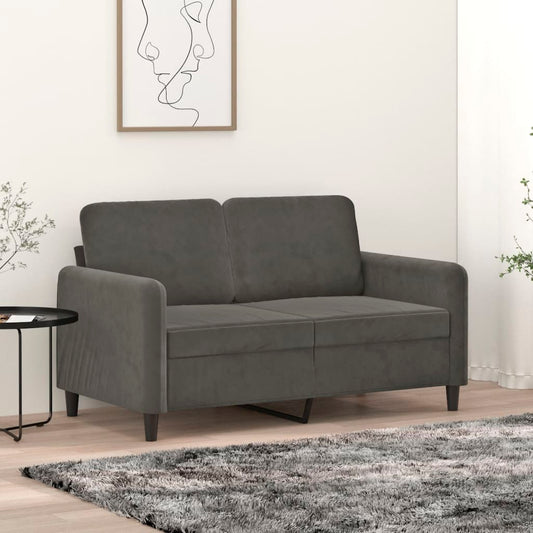 Tweezitsbank 120 cm fluweel donkergrijs is nu te koop bij PeponiXL, paradijselijk wonen!