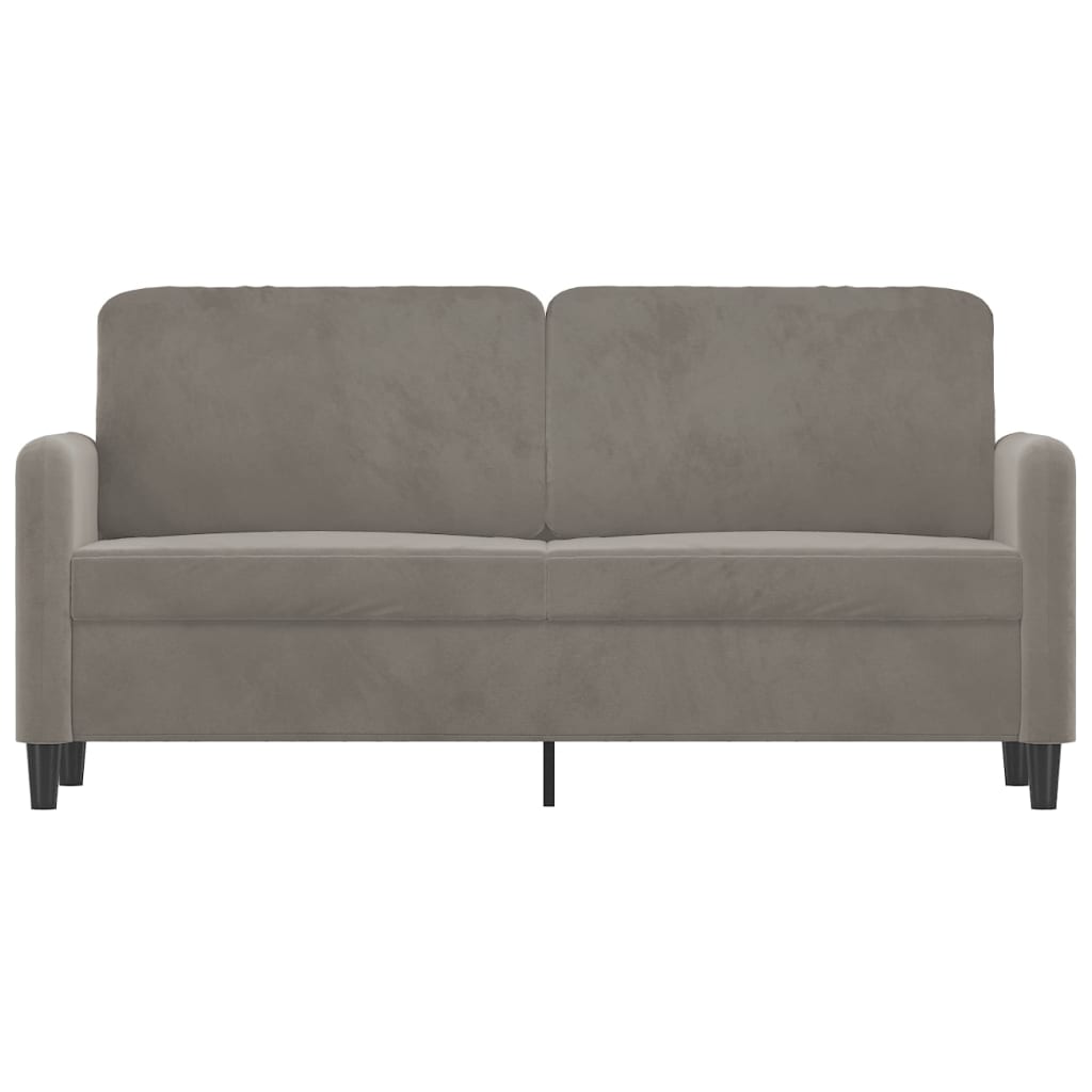 Tweezitsbank 140 cm fluweel lichtgrijs is nu te koop bij PeponiXL, paradijselijk wonen!