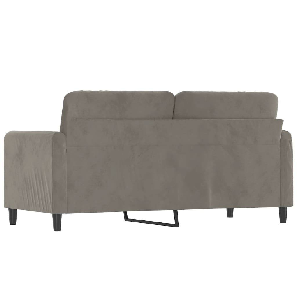 Tweezitsbank 140 cm fluweel lichtgrijs is nu te koop bij PeponiXL, paradijselijk wonen!