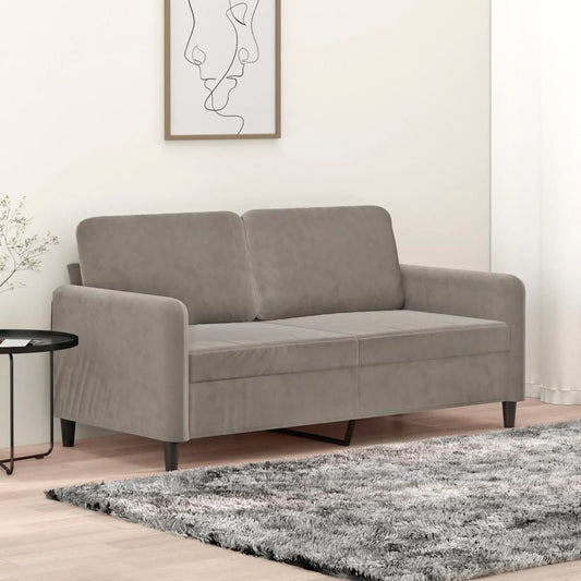 Tweezitsbank 140 cm fluweel lichtgrijs is nu te koop bij PeponiXL, paradijselijk wonen!