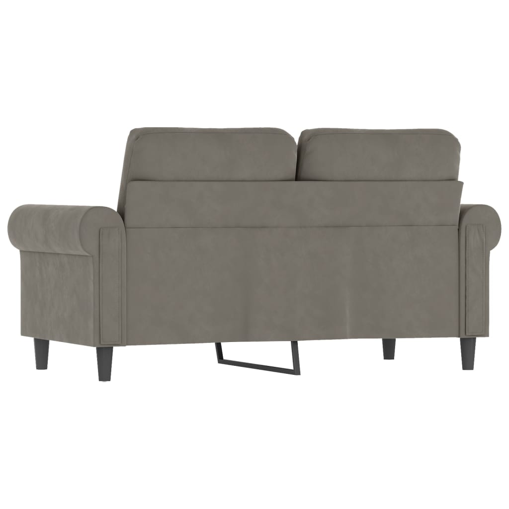 Tweezitsbank 120 cm fluweel lichtgrijs is nu te koop bij PeponiXL, paradijselijk wonen!