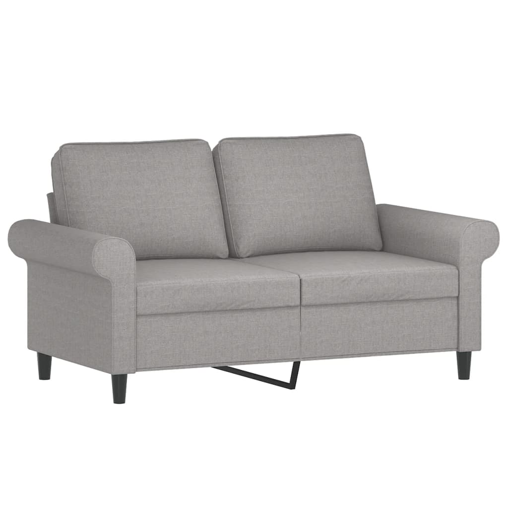Tweezitsbank 120 cm stof lichtgrijs