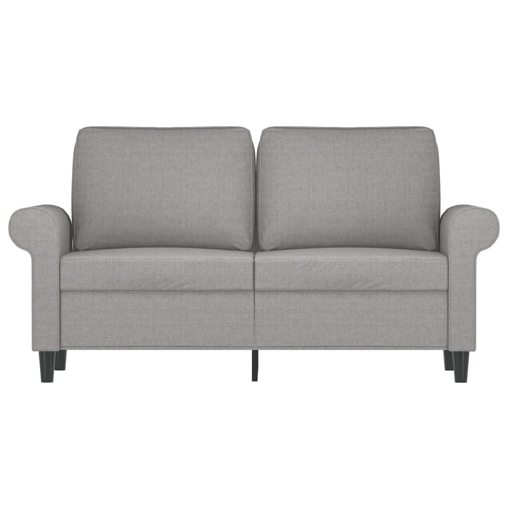 Tweezitsbank 120 cm stof lichtgrijs