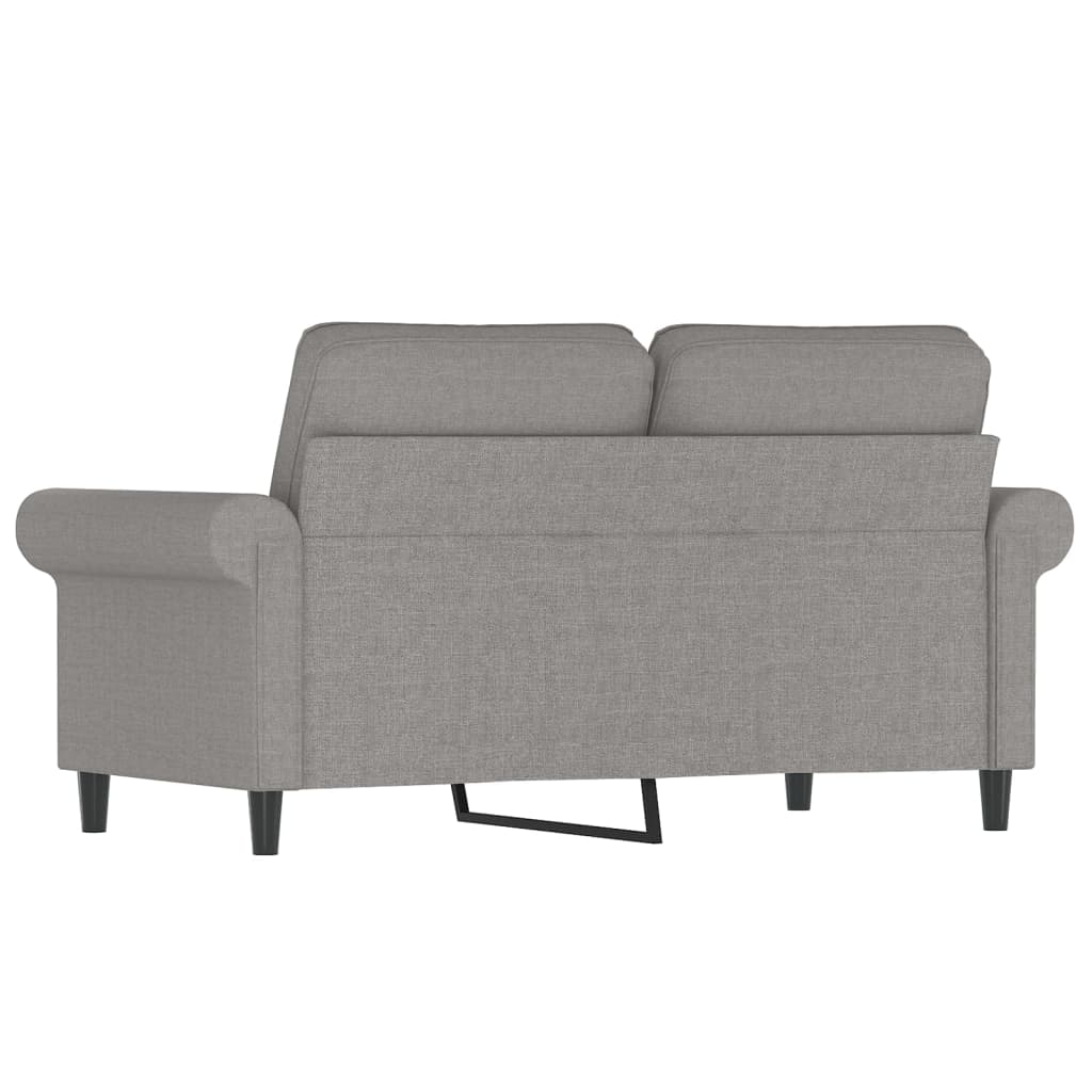 Tweezitsbank 120 cm stof lichtgrijs