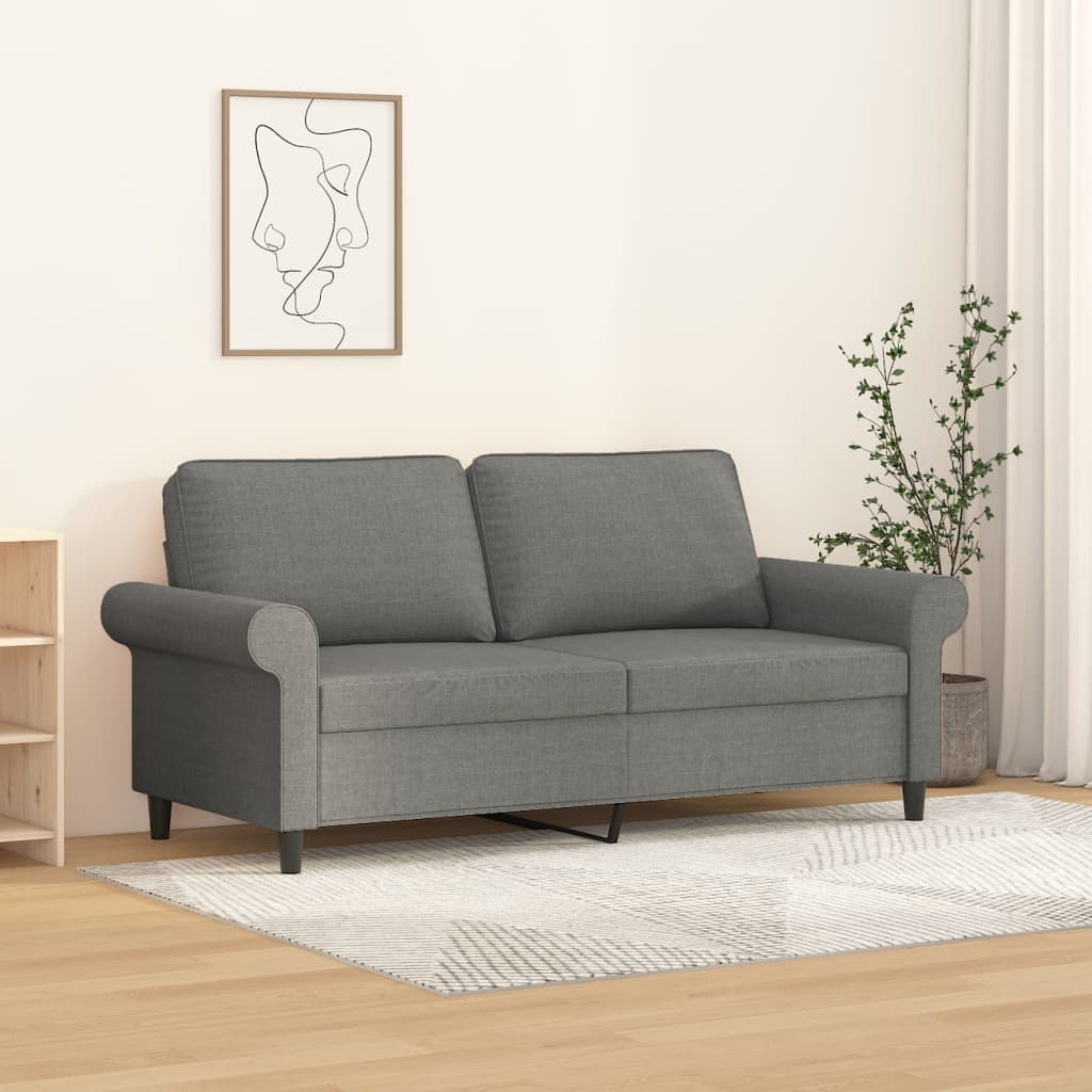 Tweezitsbank 140 cm stof donkergrijs is nu te koop bij PeponiXL, paradijselijk wonen!