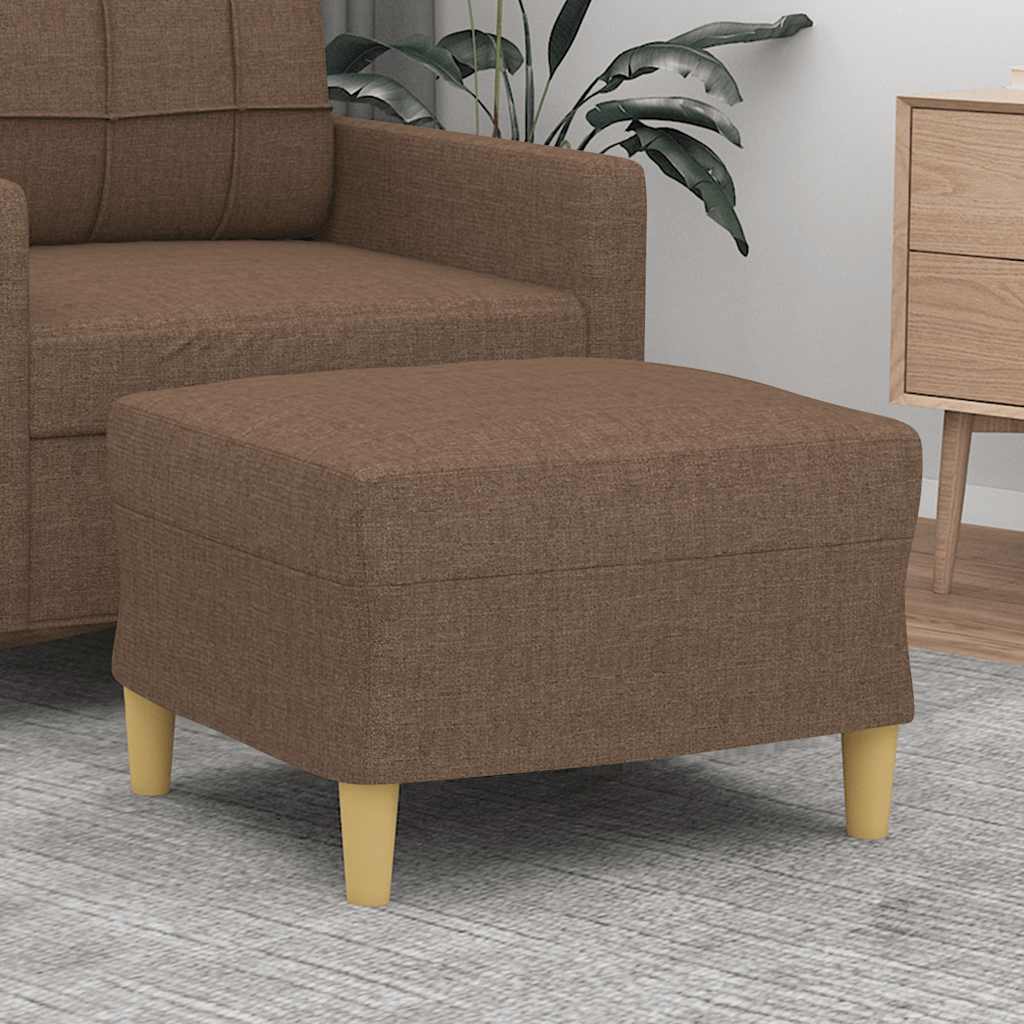 Voetenbank 60x50x41 cm stof bruin is nu te koop bij PeponiXL, paradijselijk wonen!