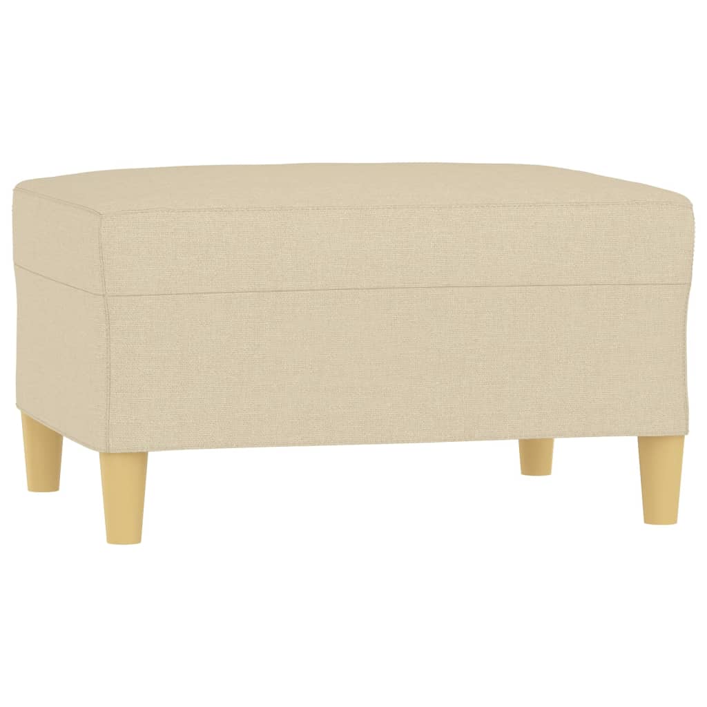Voetenbank 70x55x41 cm stof crèmekleurig is nu te koop bij PeponiXL, paradijselijk wonen!