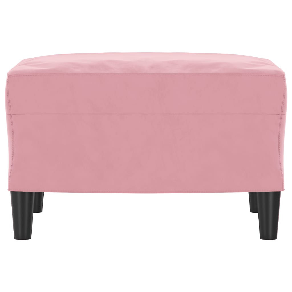 Voetenbank 60x50x41 cm fluweel roze is nu te koop bij PeponiXL, paradijselijk wonen!