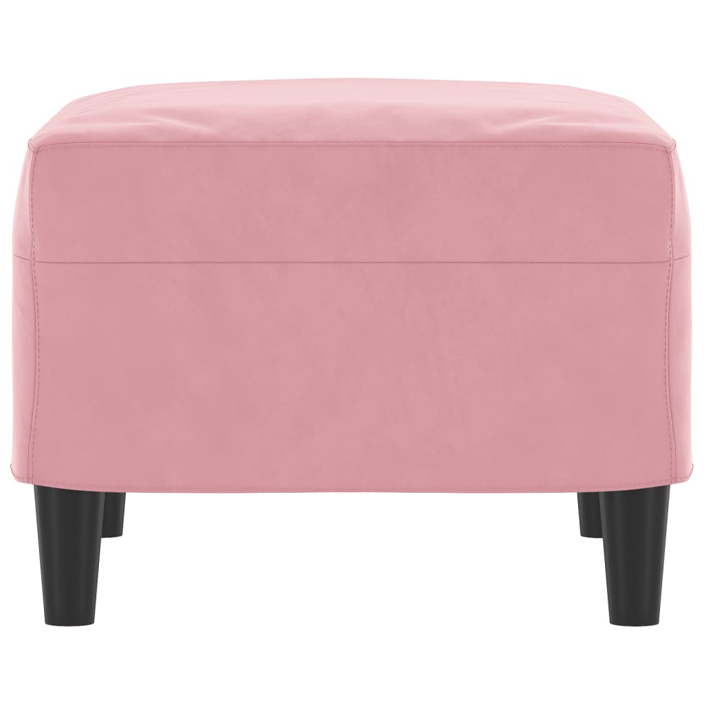 Voetenbank 60x50x41 cm fluweel roze is nu te koop bij PeponiXL, paradijselijk wonen!