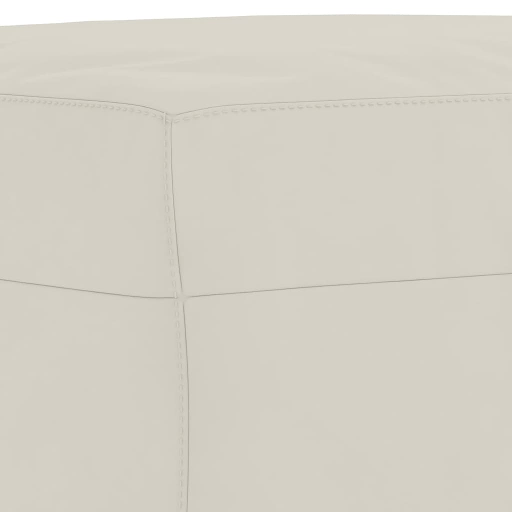 Voetenbank 60x50x41 cm fluweel crèmekleurig is nu te koop bij PeponiXL, paradijselijk wonen!