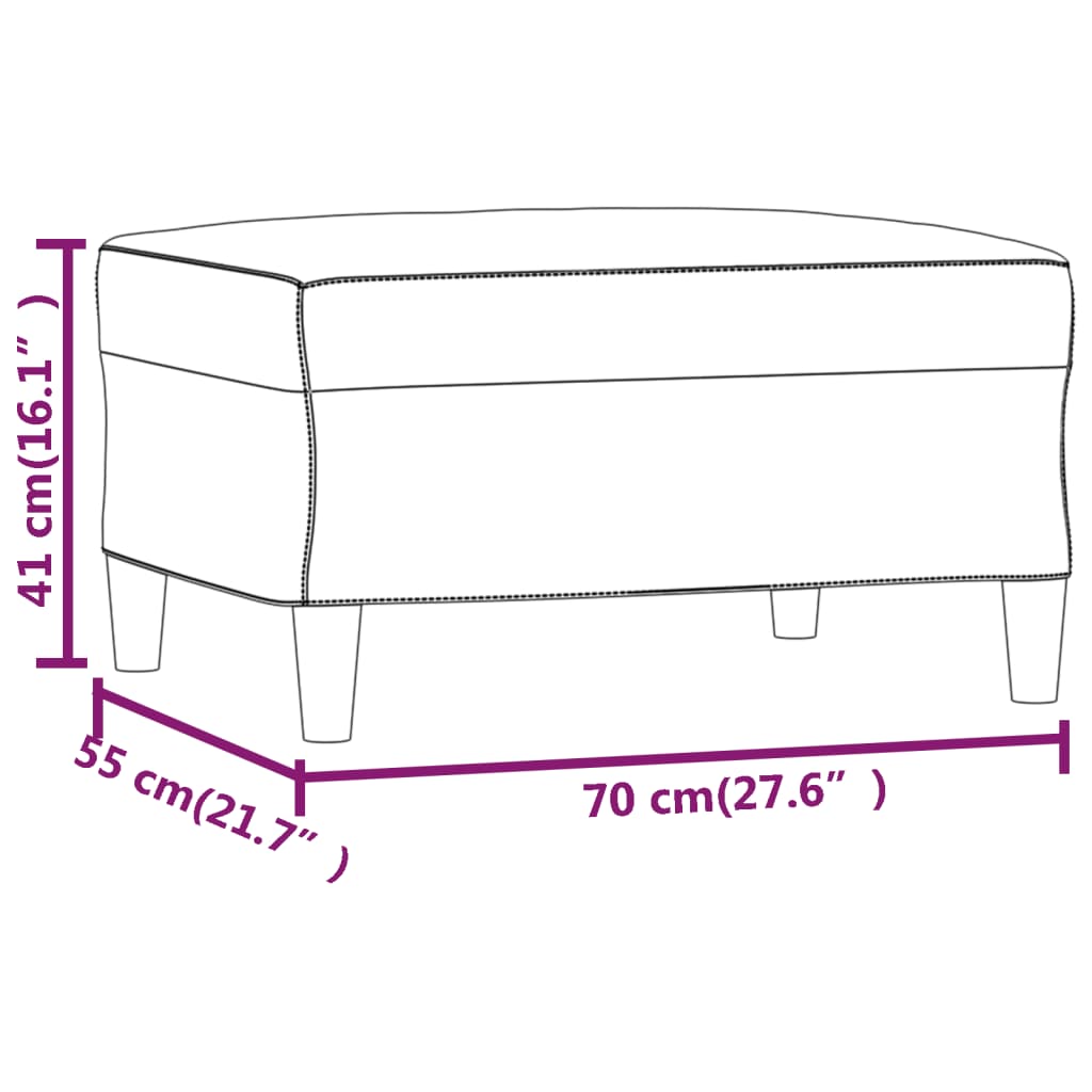 Voetenbank 70x55x41 cm fluweel donkergrijs is nu te koop bij PeponiXL, paradijselijk wonen!