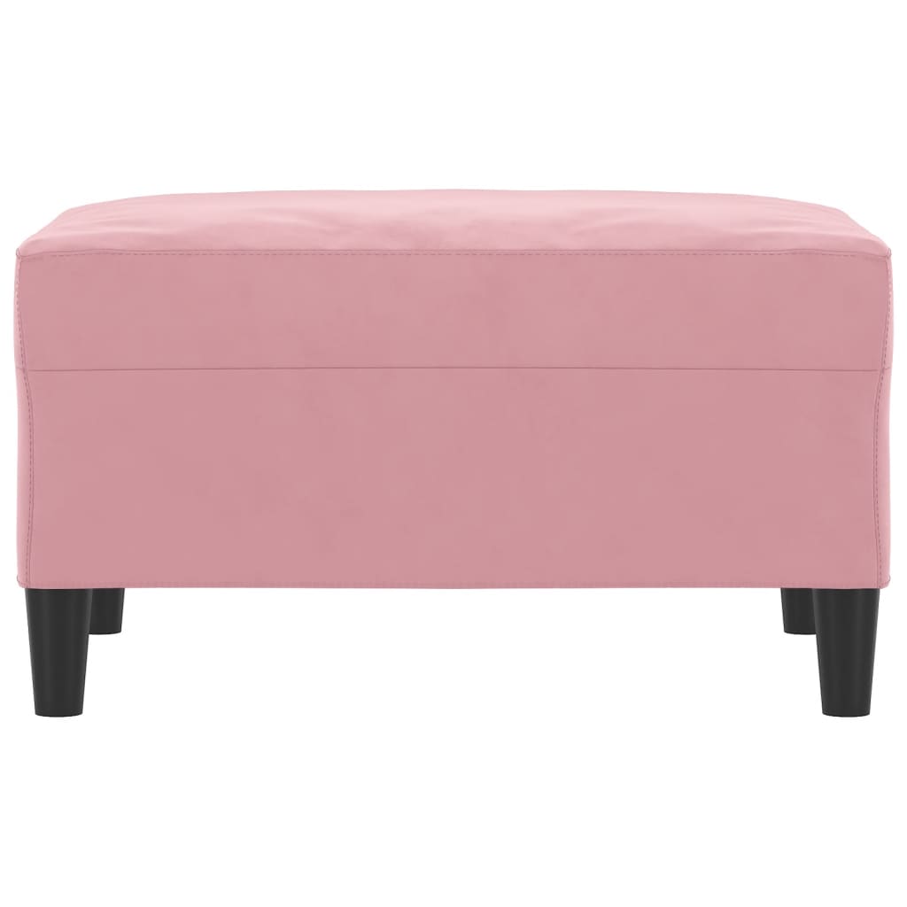 Voetenbank 70x55x41 cm fluweel roze is nu te koop bij PeponiXL, paradijselijk wonen!