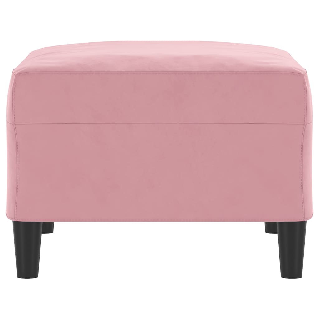 Voetenbank 70x55x41 cm fluweel roze is nu te koop bij PeponiXL, paradijselijk wonen!