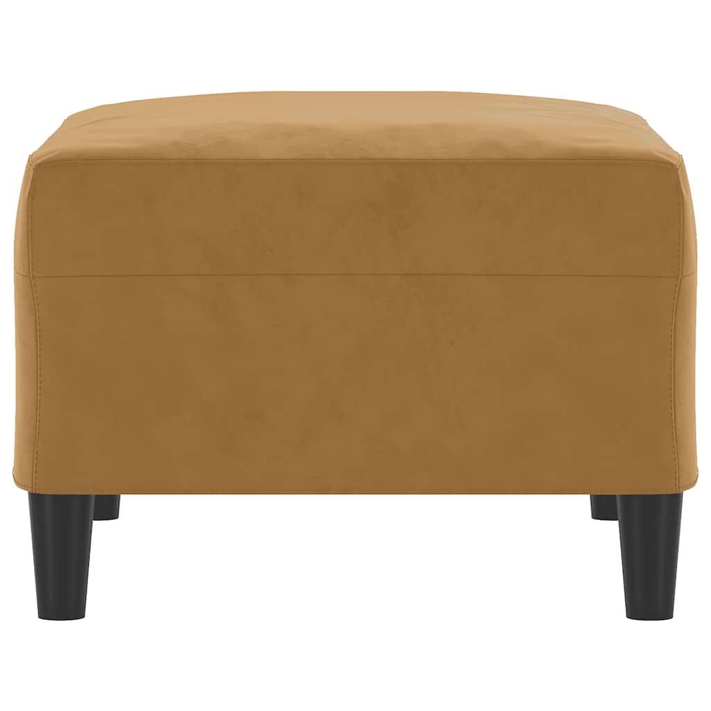 Voetenbank 70x55x41 cm fluweel bruin is nu te koop bij PeponiXL, paradijselijk wonen!