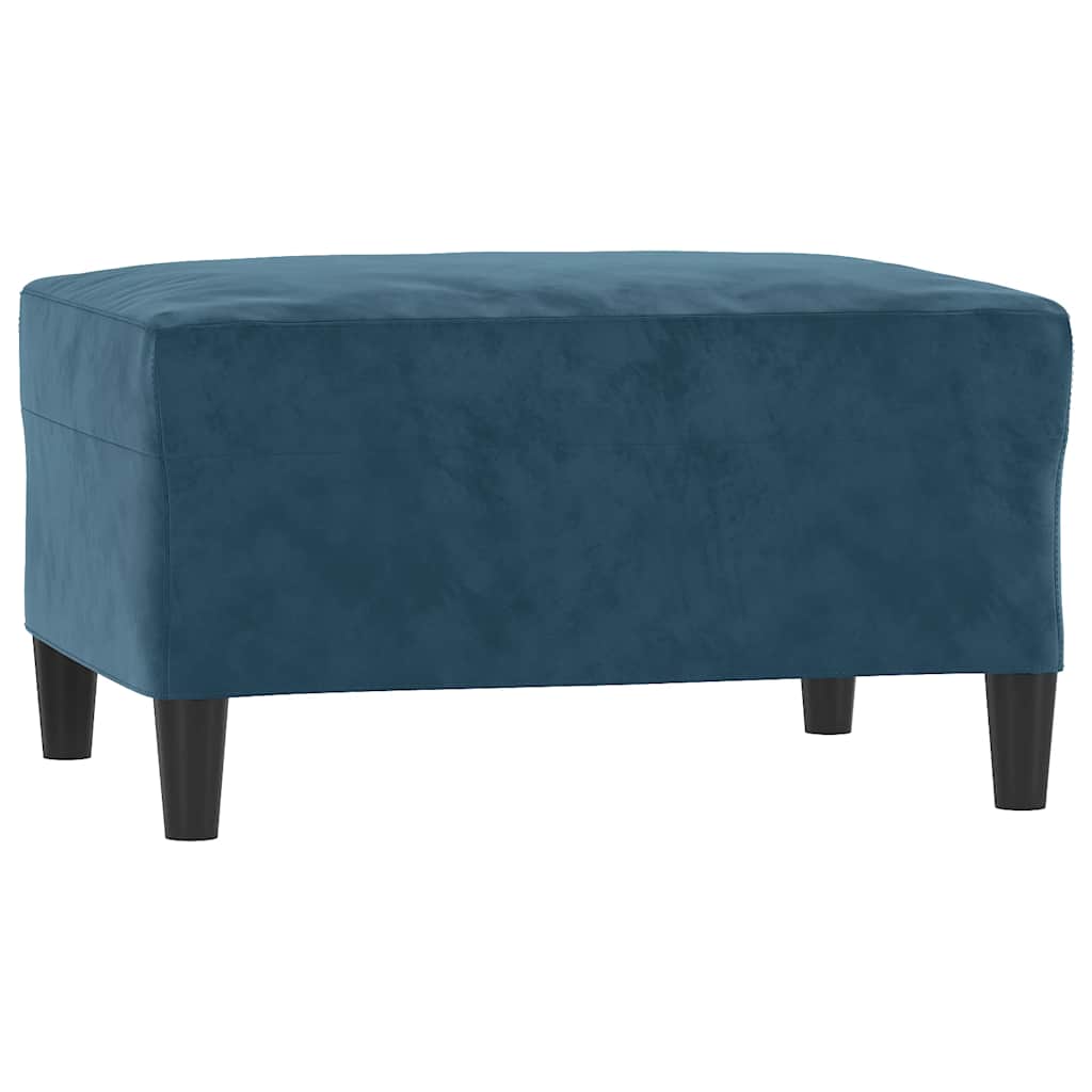 Voetenbank 70x55x41 cm fluweel blauw is nu te koop bij PeponiXL, paradijselijk wonen!