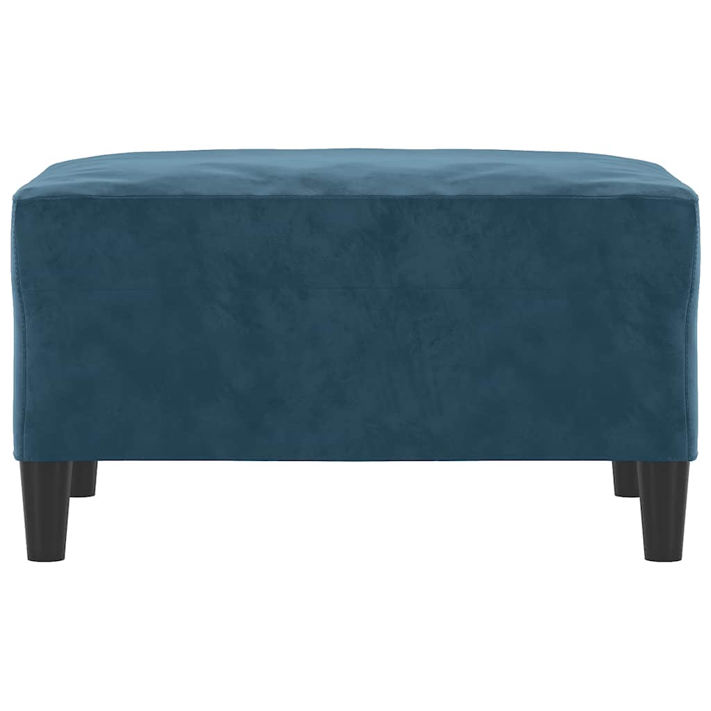 Voetenbank 70x55x41 cm fluweel blauw is nu te koop bij PeponiXL, paradijselijk wonen!