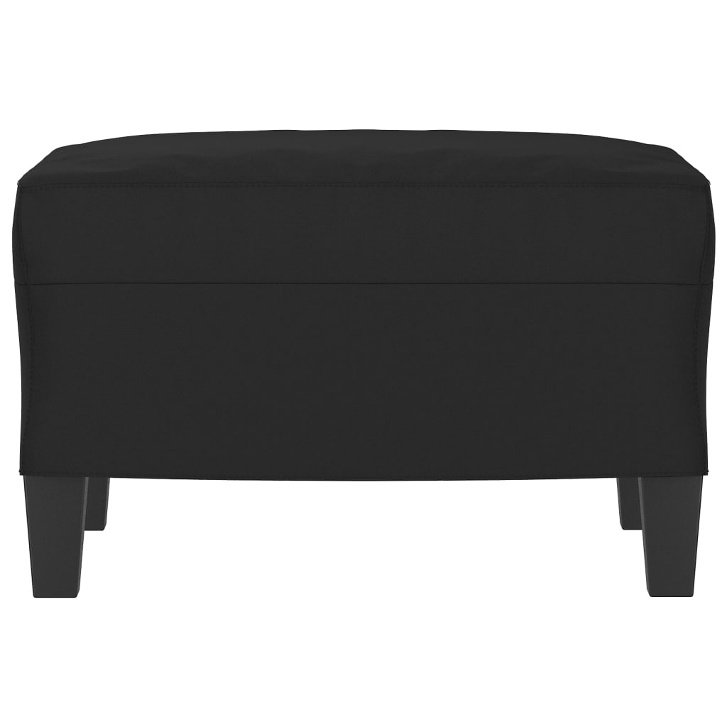 Voetenbank 60x50x41 cm microvezelstof zwart is nu te koop bij PeponiXL, paradijselijk wonen!